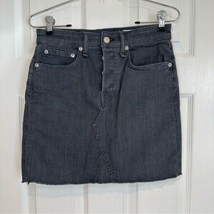 Rag & Bone Itty Bitty Mini grey denim skirt 25